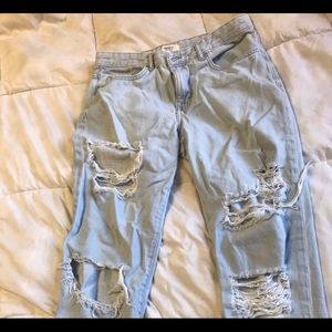 Forever 21 Ripped Mom Jeans